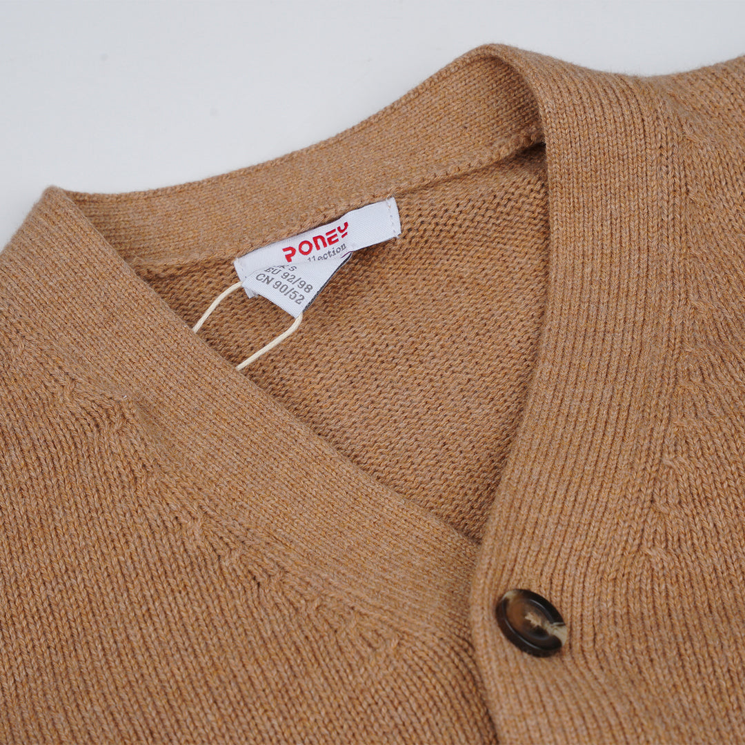 Poney Boys Brown Mix Yarn Cardigan