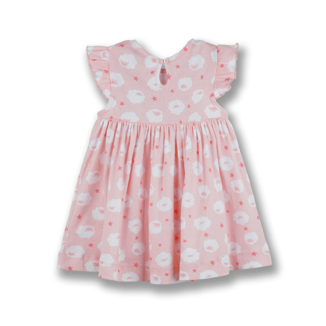 Poney Girls Light Pink Starry Sheep Sleeveless Dress