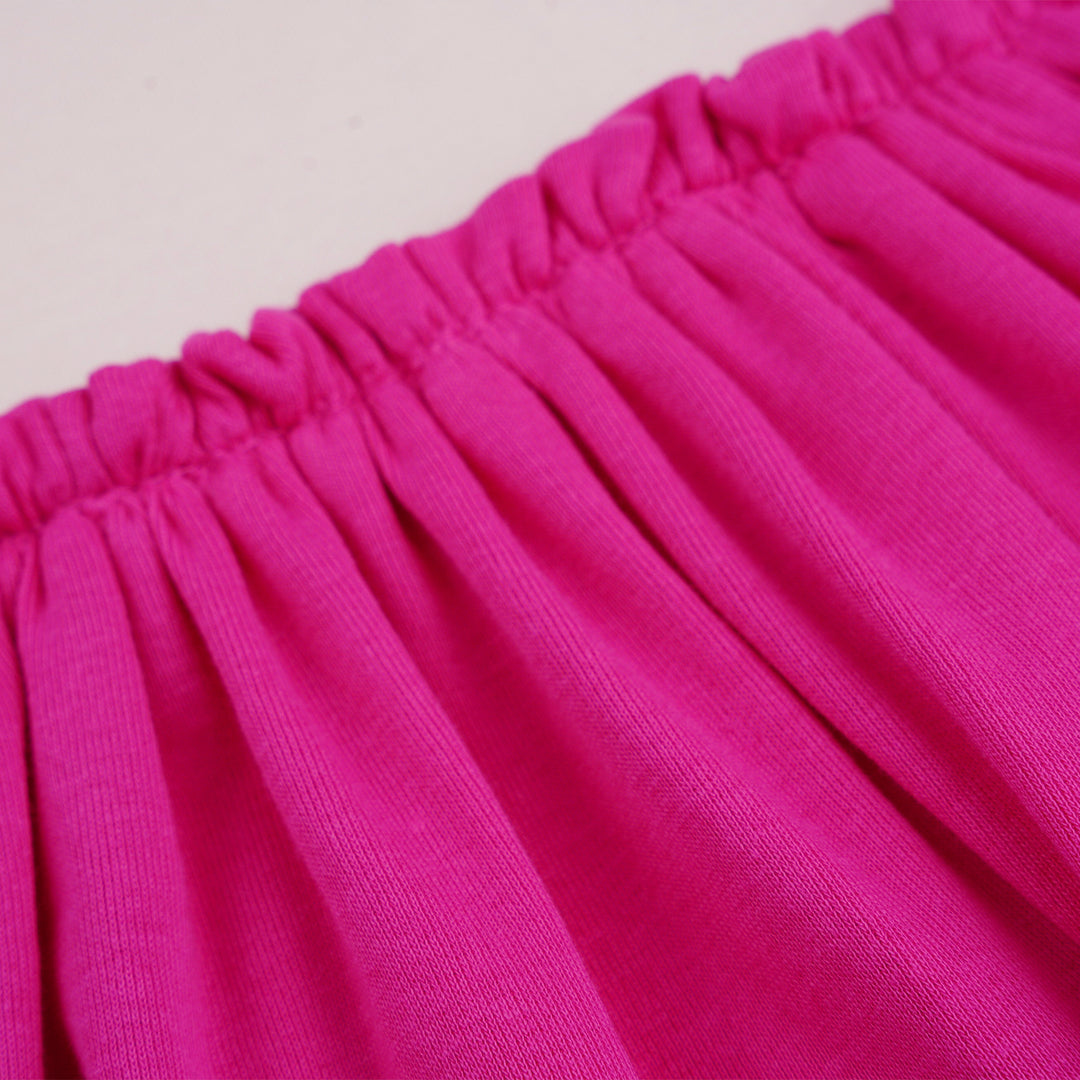 Poney Girls Fuchsia Cheeky Pink Short Sleeve Dress