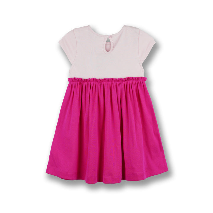 Poney Girls Fuchsia Cheeky Pink Short Sleeve Dress