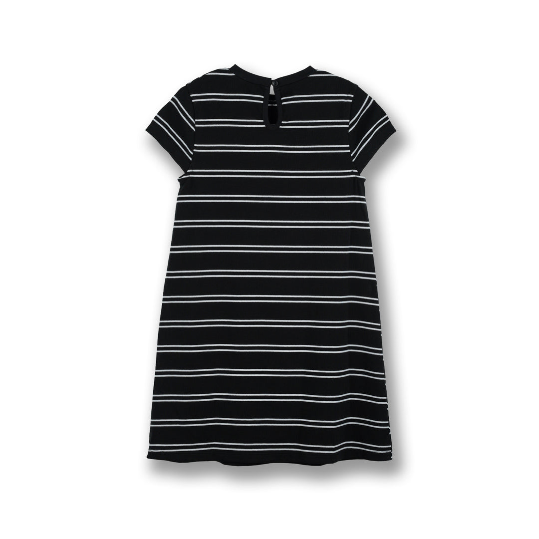 Poney Girls Black Charcoal Gray Short Sleeve Dress
