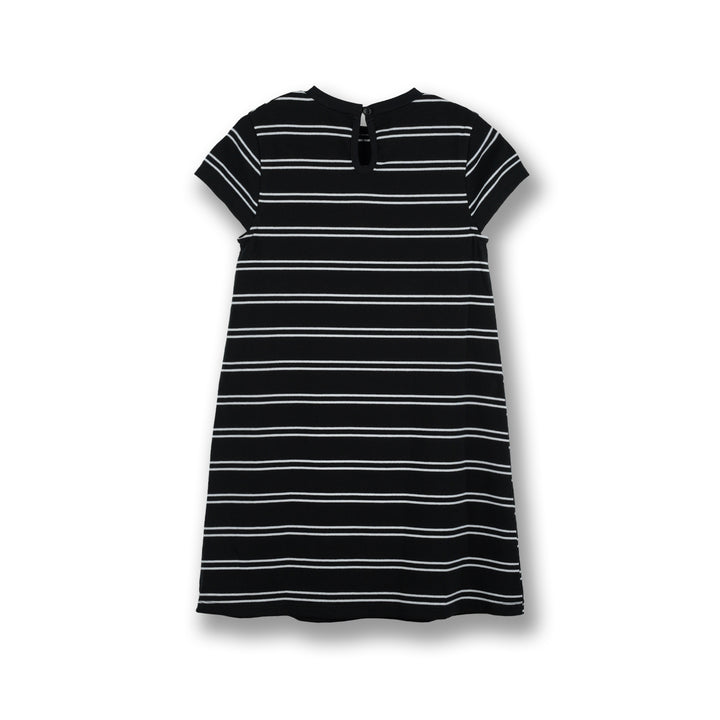 Poney Girls Black Charcoal Gray Short Sleeve Dress
