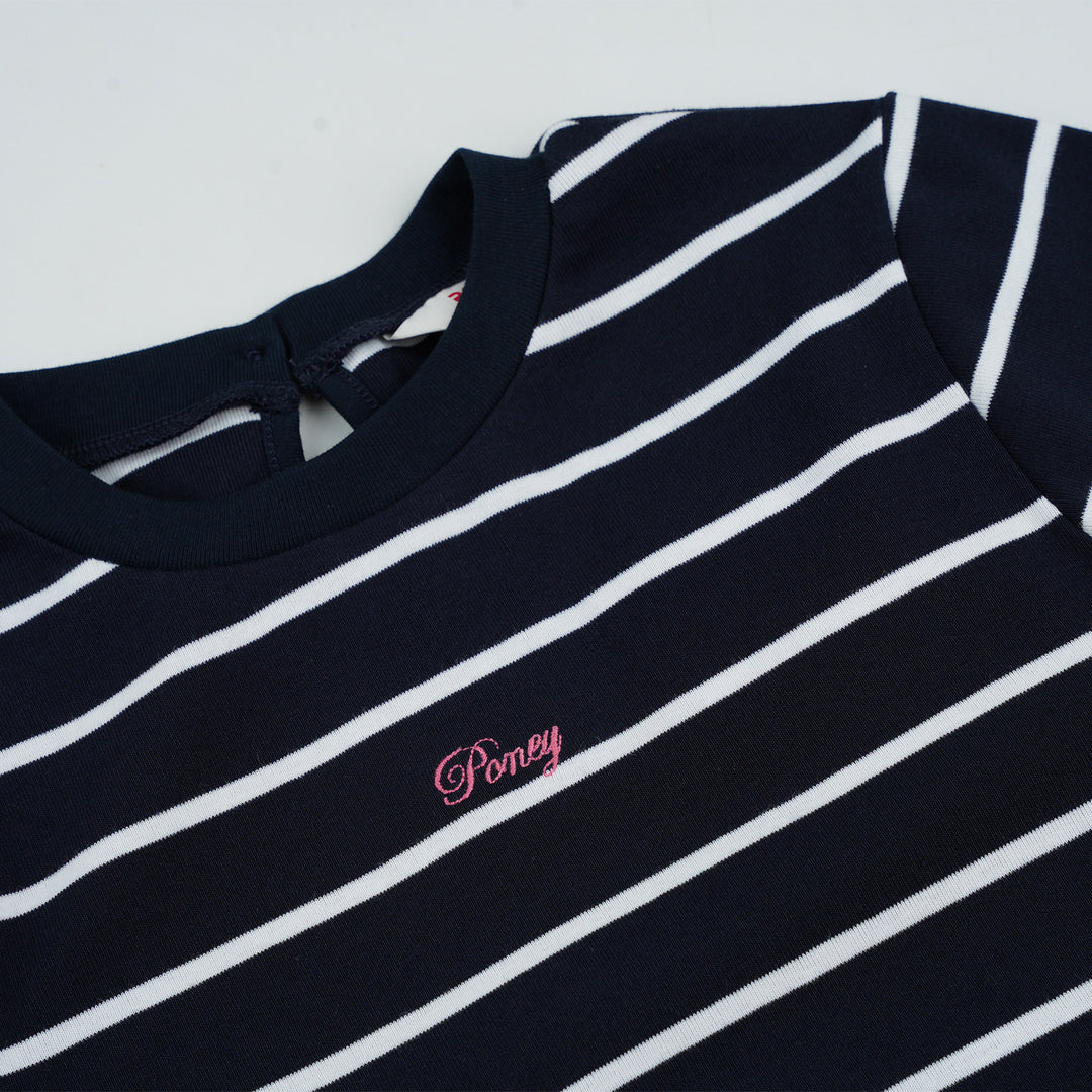 Poney Girls Navy Blue Onyx Short Sleeve Dress