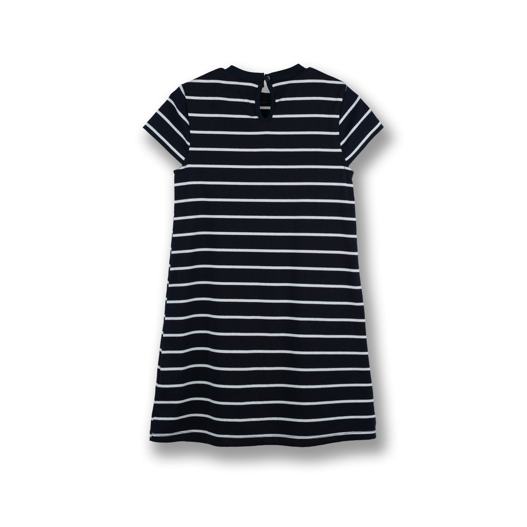Poney Girls Navy Blue Onyx Short Sleeve Dress