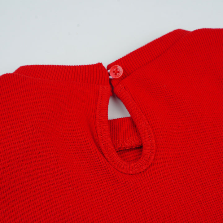 Poney Girls Red Stunning Short Sleeve Dress