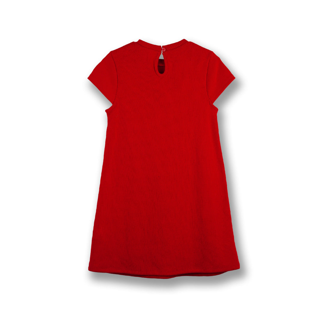 Poney Girls Red Stunning Short Sleeve Dress