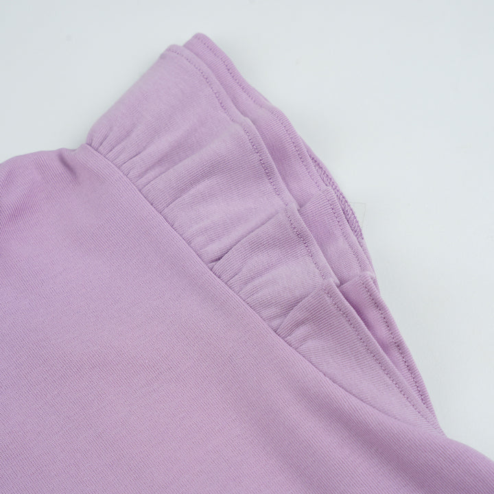 Poney Girls Purple Orchid Short Ruffled Sleeve Dress