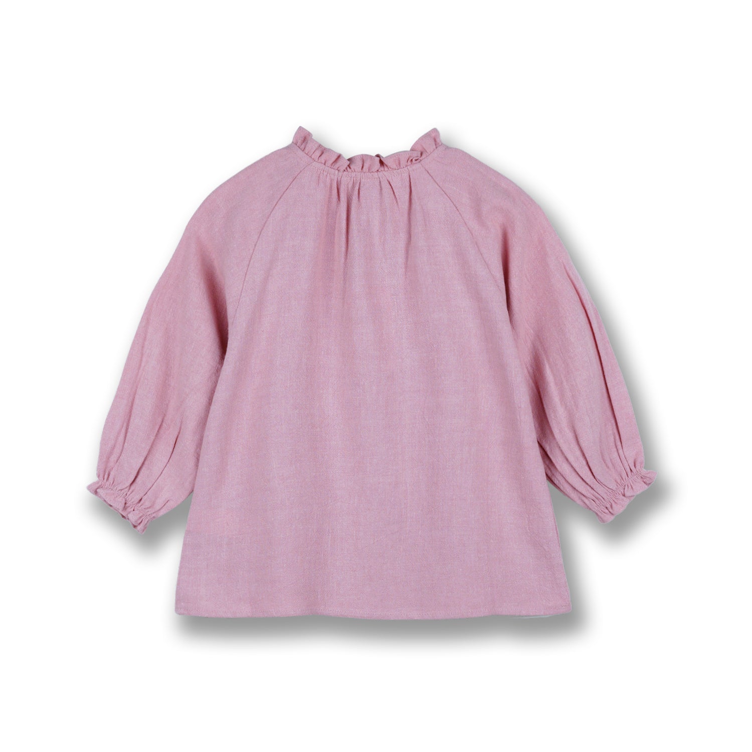 long sleeve light pink blouse