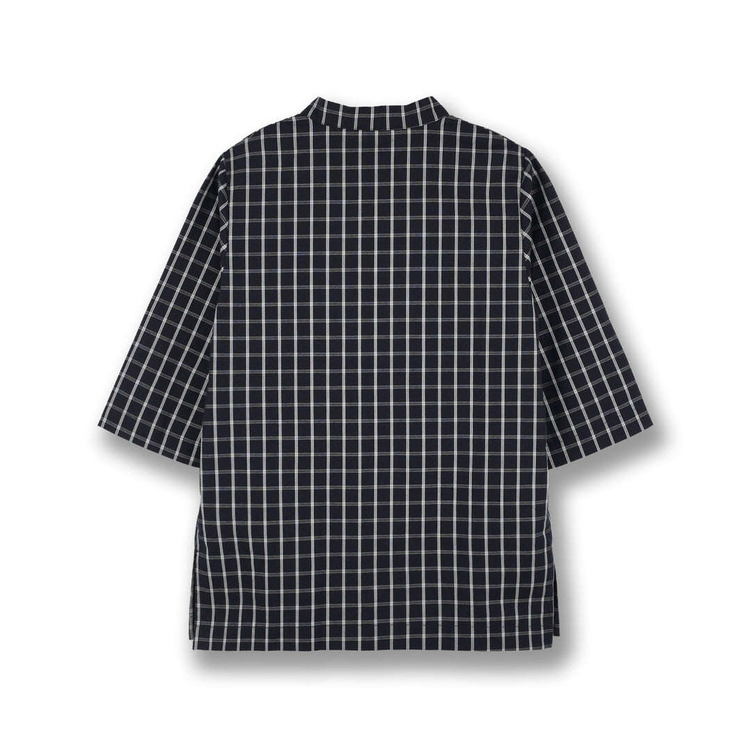 Poney Boys Black Checks 7/8 Long Sleeve Shirt