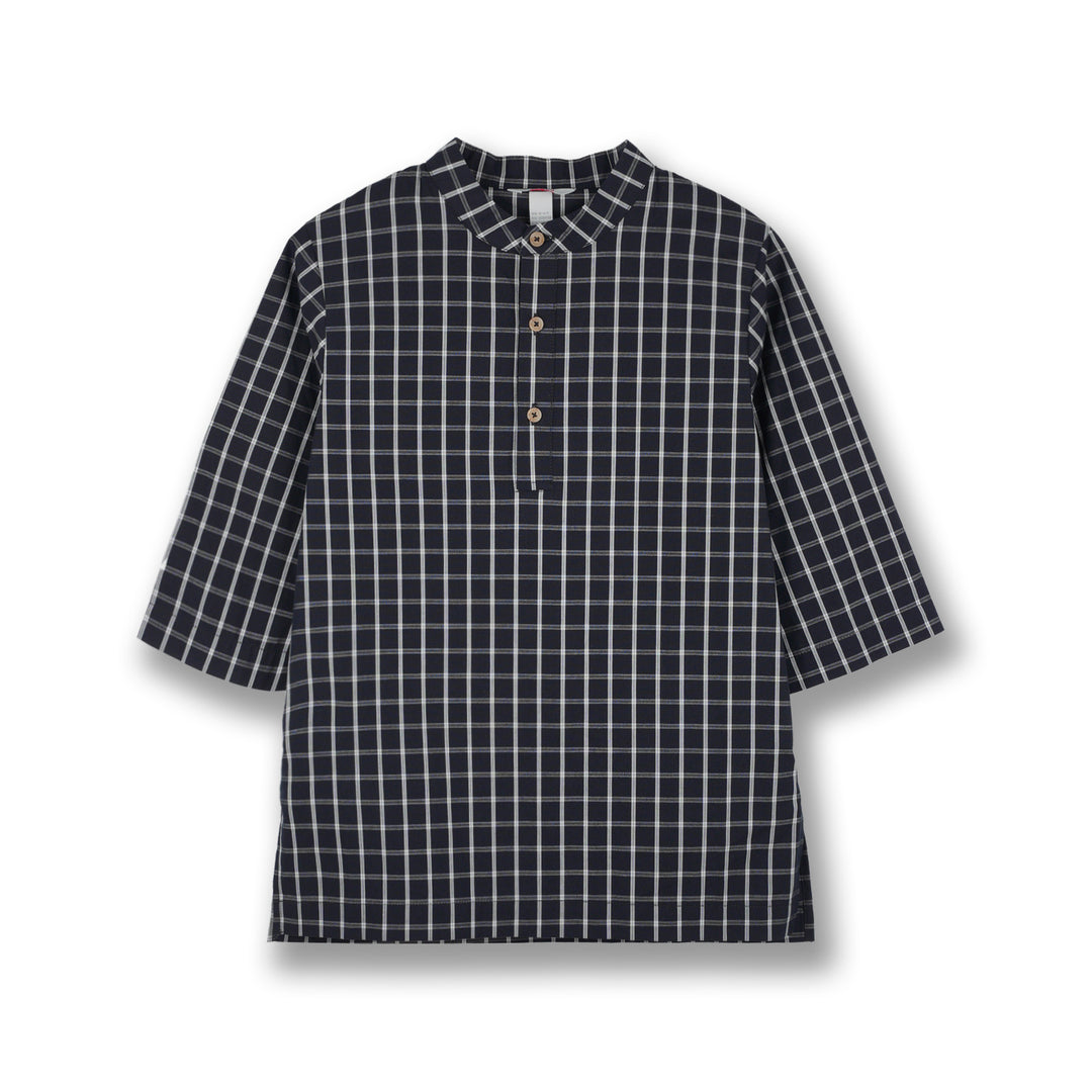 Poney Boys Black Checks 7/8 Long Sleeve Shirt – Poney Group