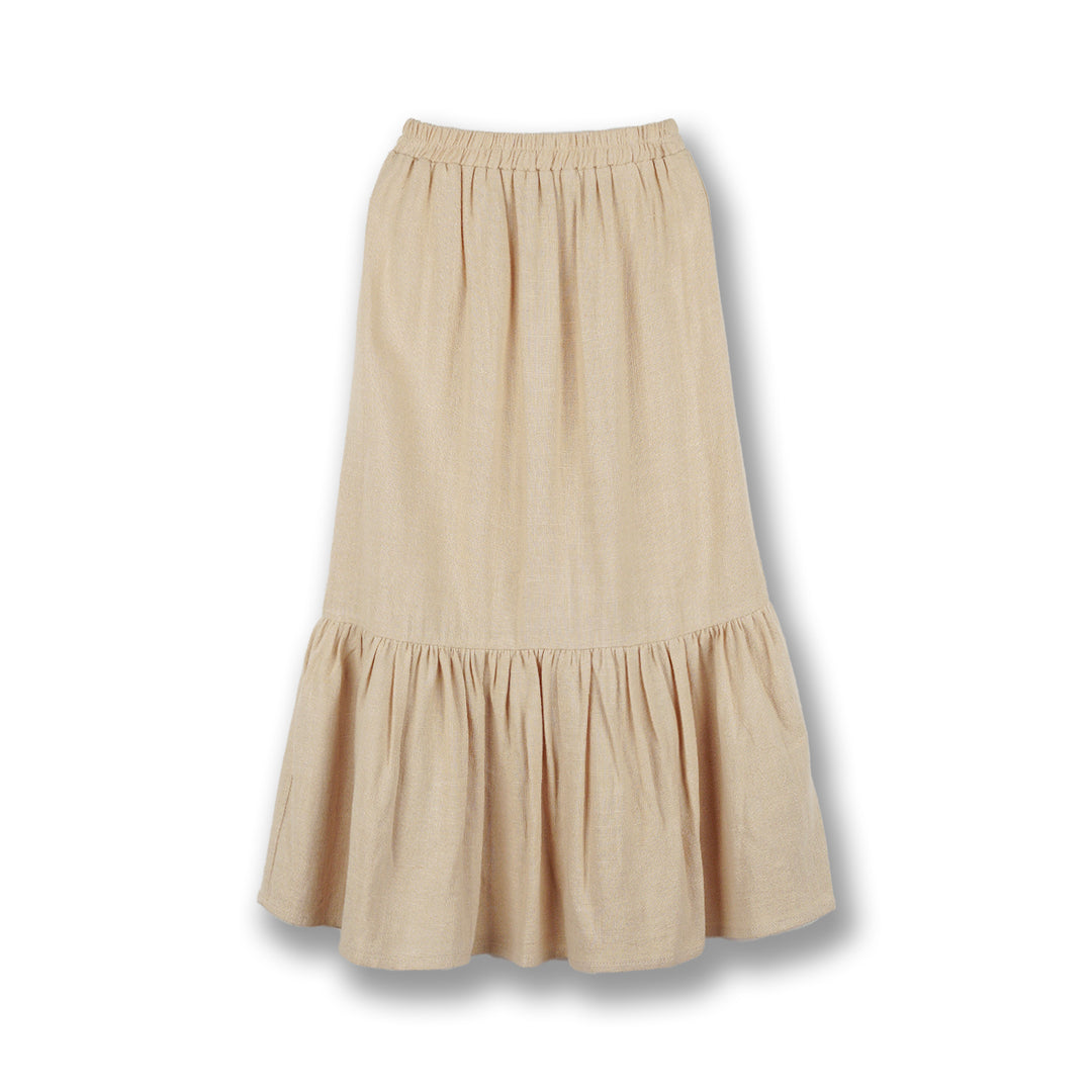 Poney Girls Khaki Gathered Long Skirt – Poney Group