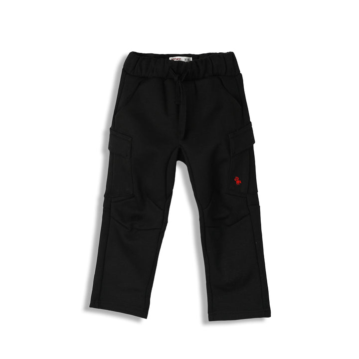 Poney Boys Black Cargo Long Pants