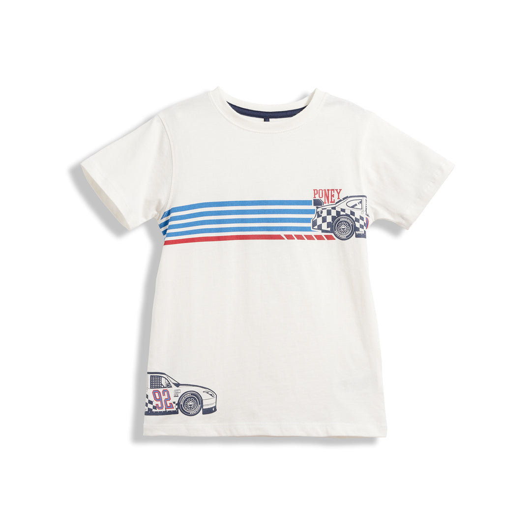 Poney Racing Car Boys Short Sleeve Tee