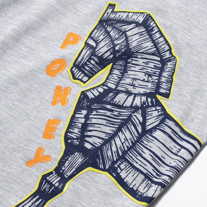 Poney Wooden Poney Boys Short Sleeve Tee