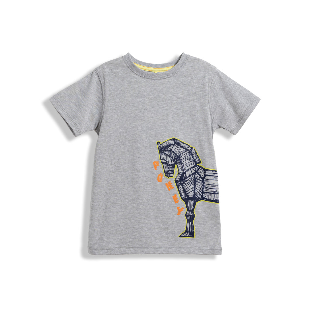Poney Wooden Poney Boys Short Sleeve Tee