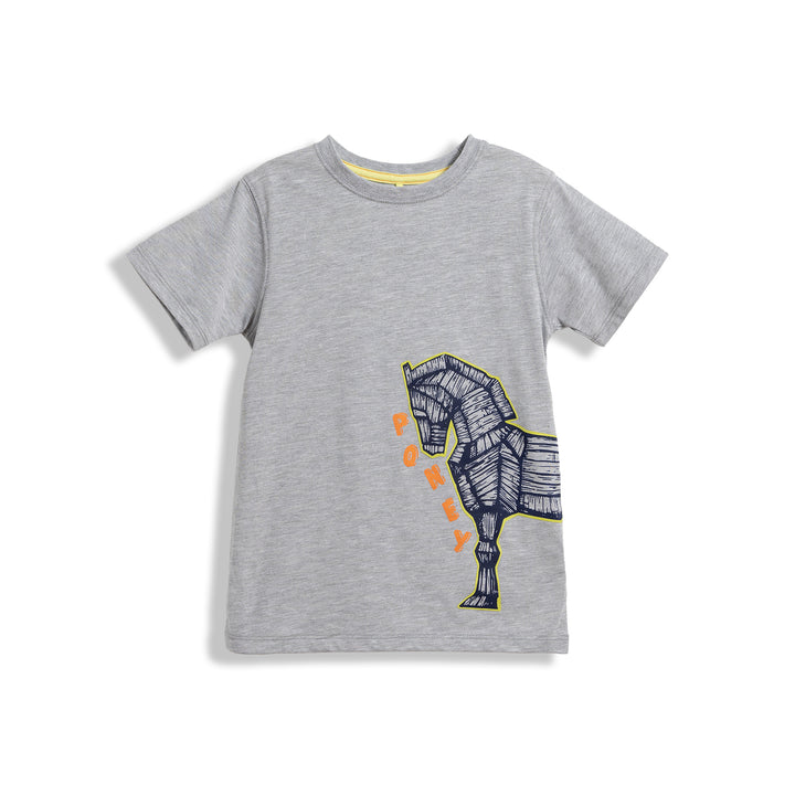 Poney Wooden Poney Boys Short Sleeve Tee
