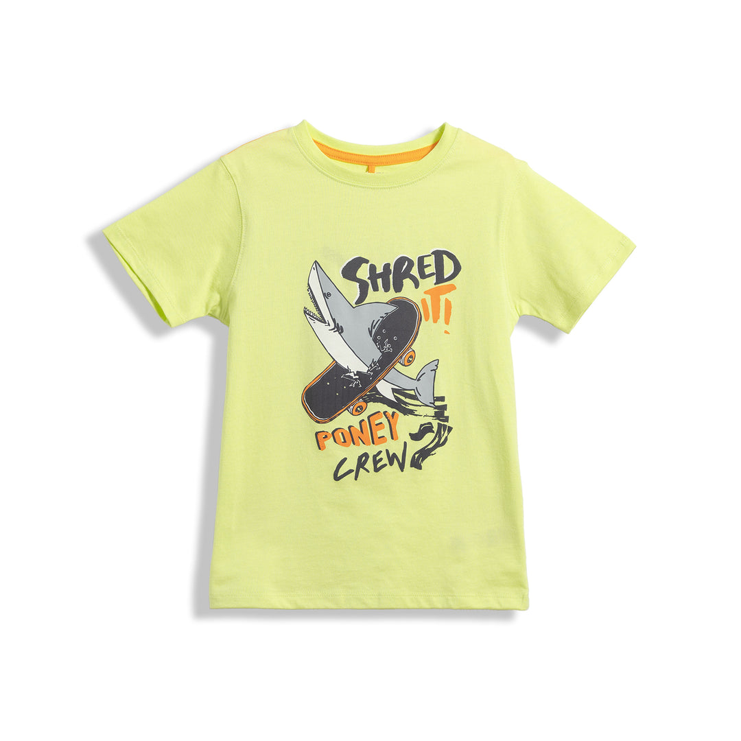 Poney Shred It Poney Crew Boys Short Sleeve Tee