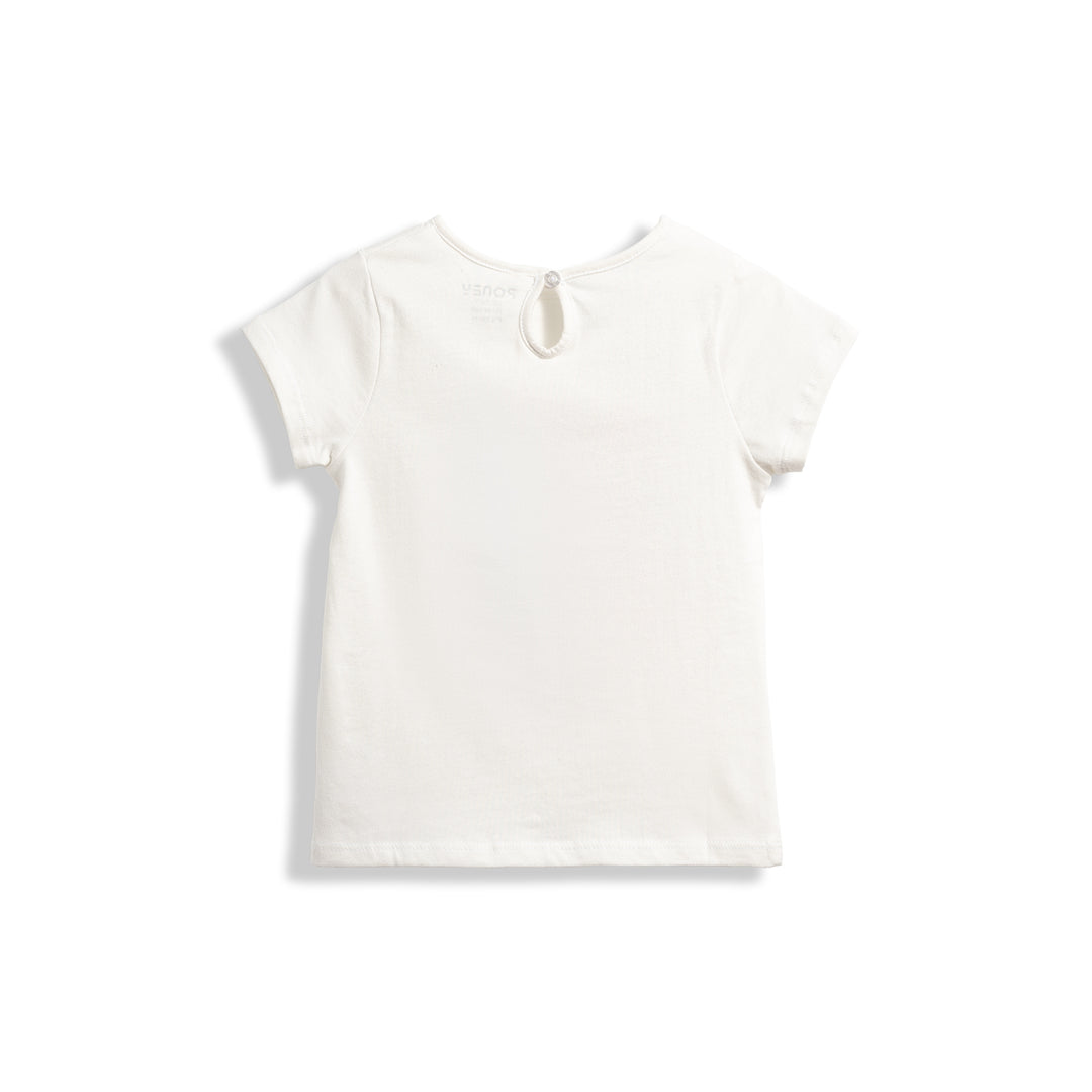 Poney Little Ballerina Bunny Girls Short Sleeve Tee