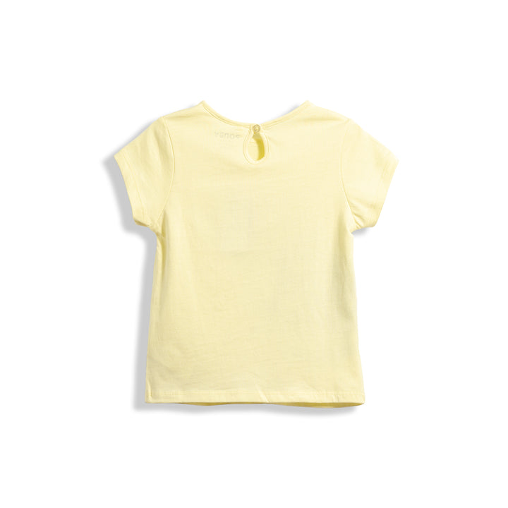 Poney Cheeky Kitty with Finger Heart Girls Short Sleeve Tee