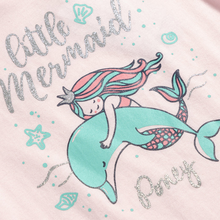 Poney Little Mermaid Girls Short Sleeve Tee