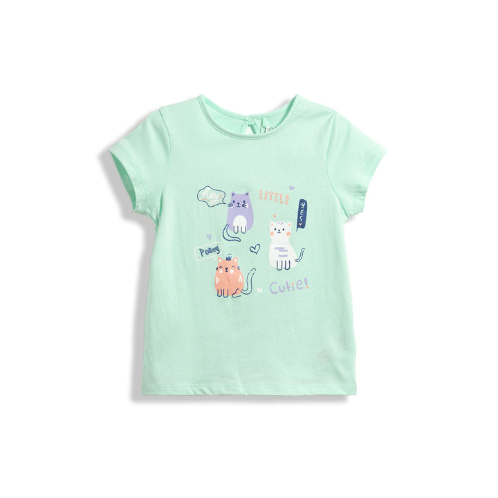 Poney Playful Cat Friends Girls Short Sleeve Tee