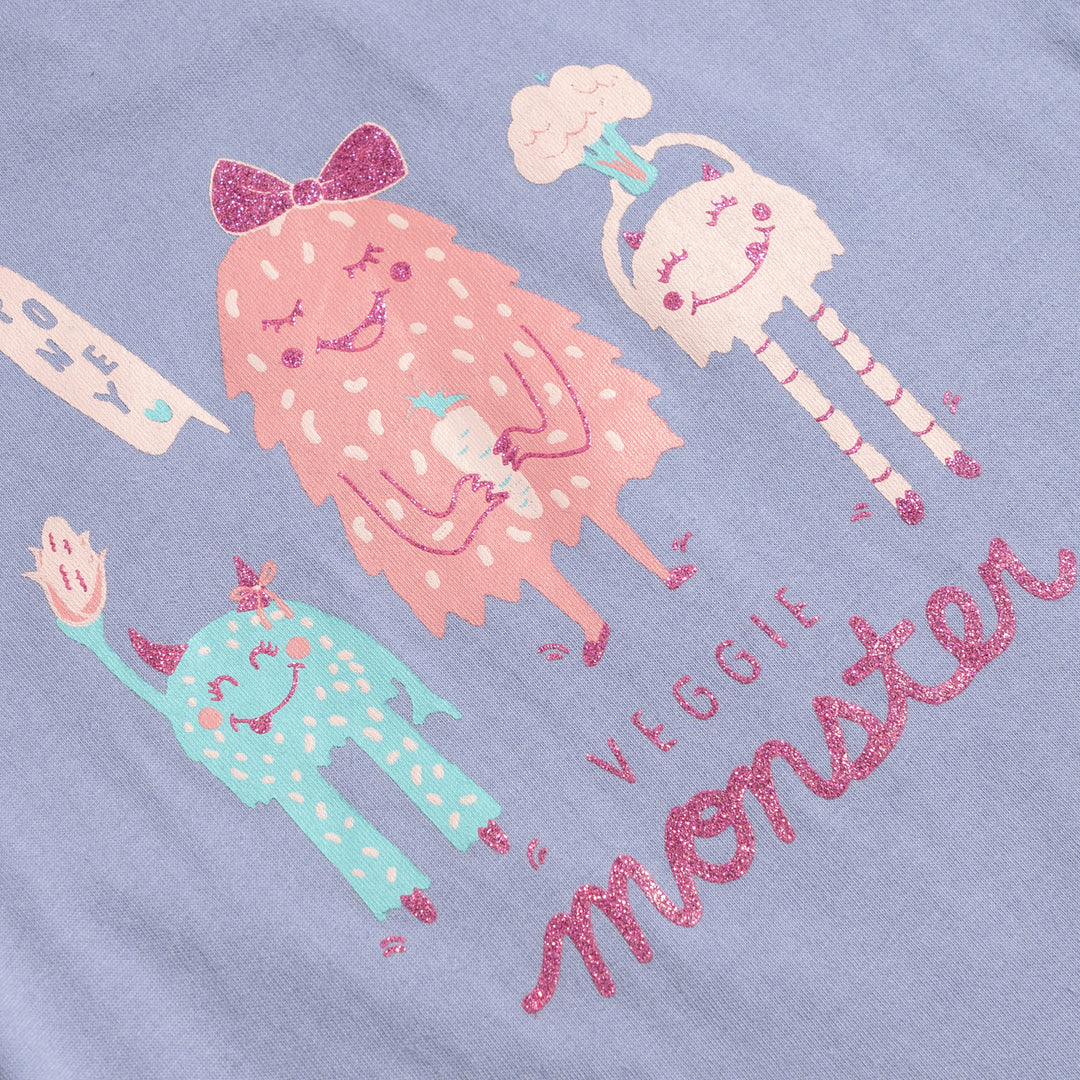 Poney Veggie Monster Girls Short Sleeve Tee
