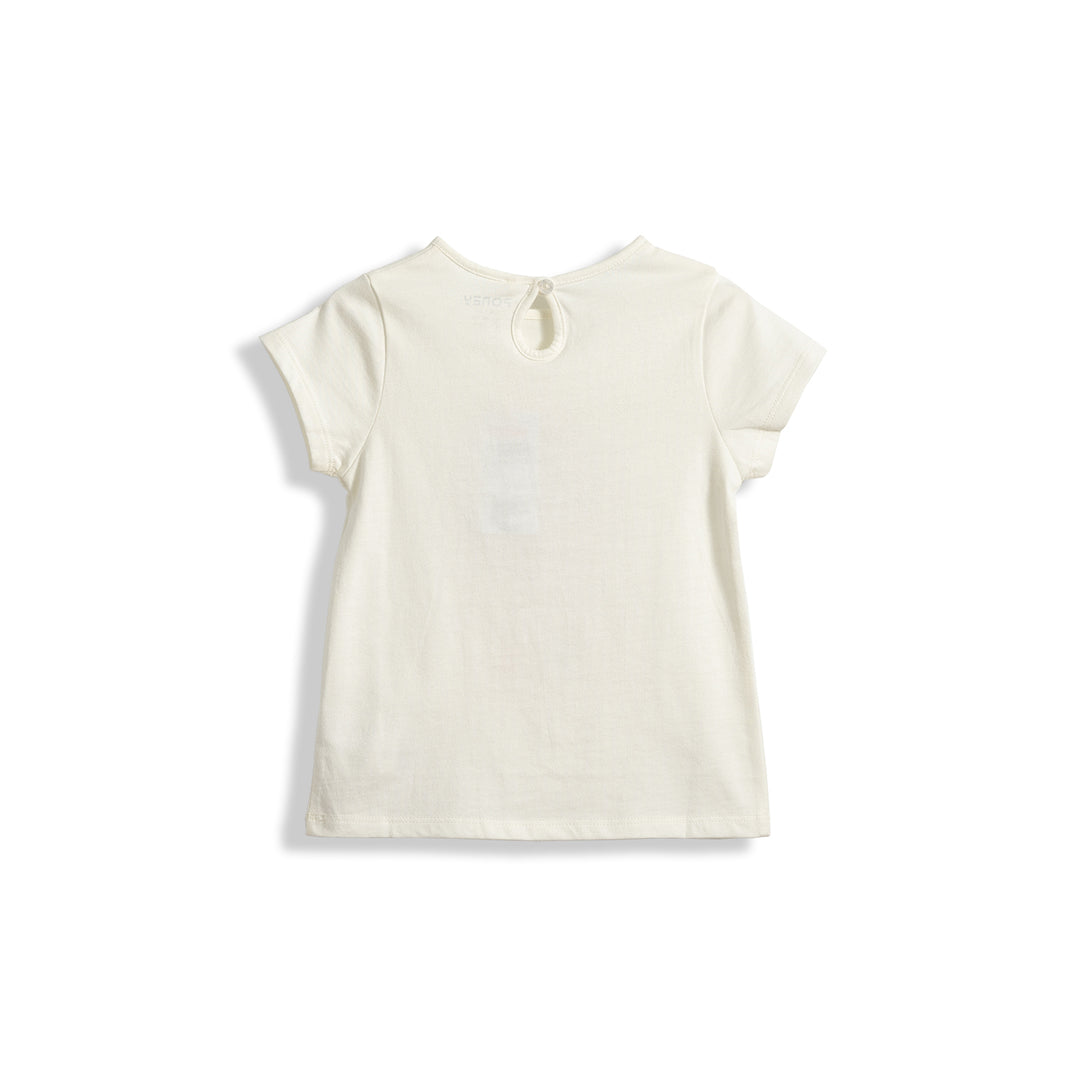 Poney Favourite Rainbow Colours Girls Short Sleeve Tee