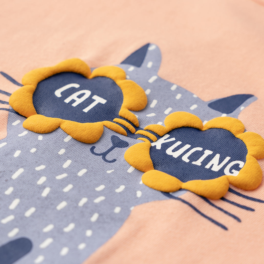 Poney Chic Cat Girls Short Sleeve Tee