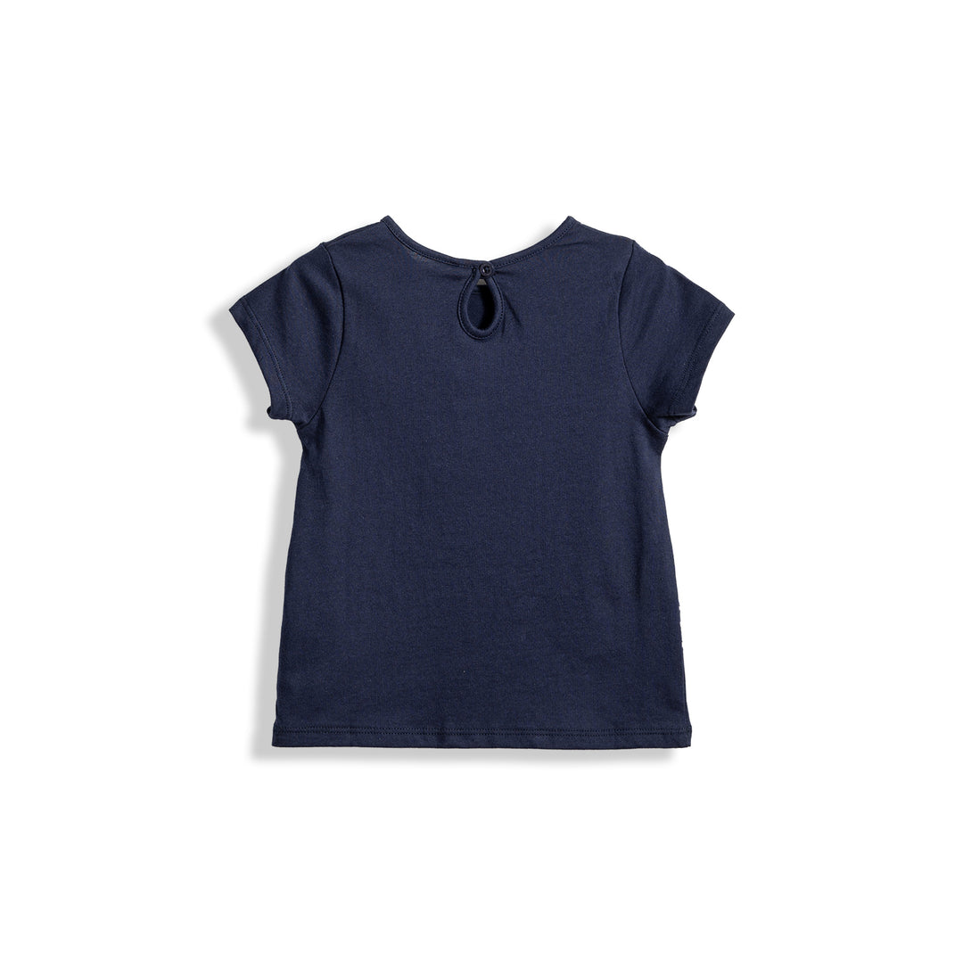 Poney Butterfly Glitter Girls Short Sleeve Tee