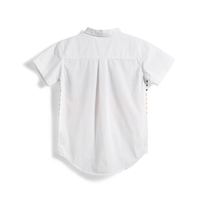 Poney Two Tone Colour Striped Short Sleeve Shirt