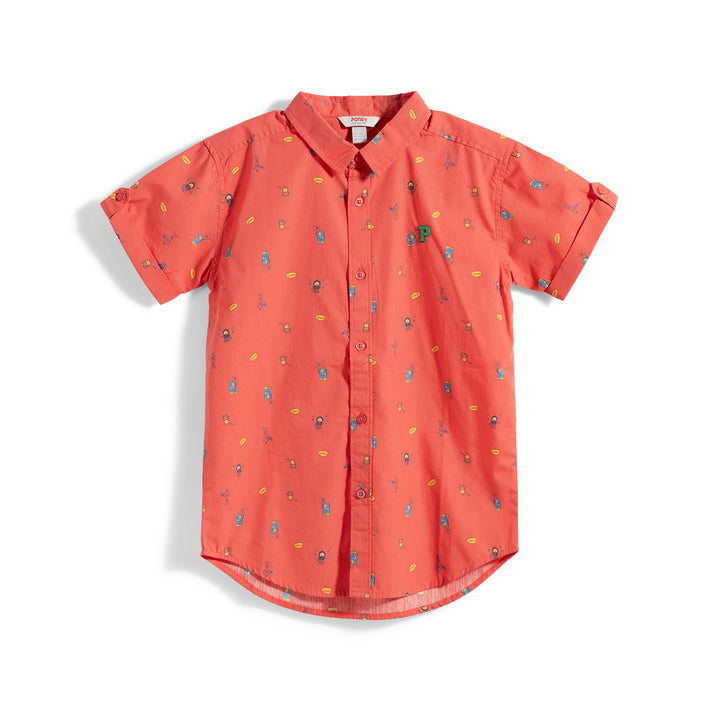 Poney Jayden's Favourite Robot Short Sleeve Shirt