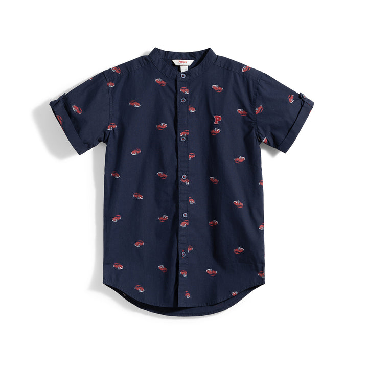 Poney Retro Car Short Sleeve Shirt