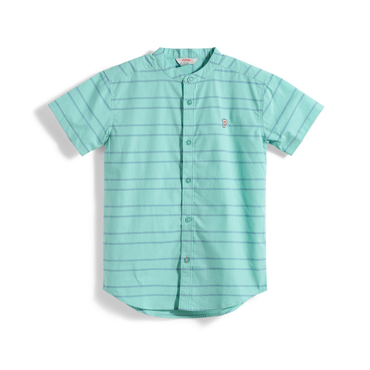 Poney Beach Glass Striped Short Sleeve Shirt