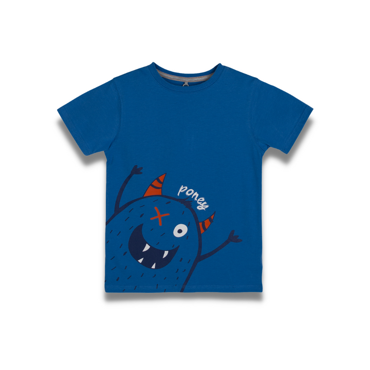Poney Boys Hi Monster Round Neck Short Sleeve Tee