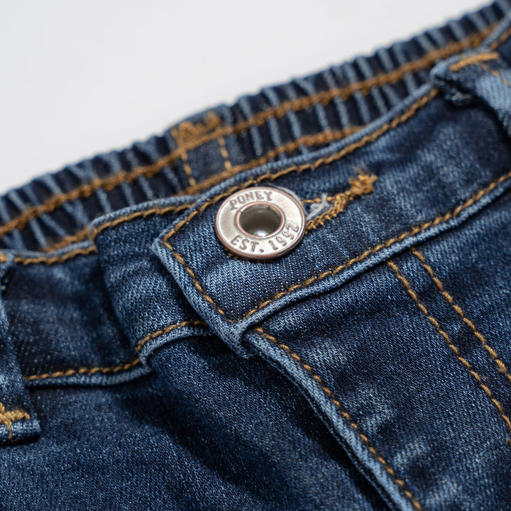Poney Girls Navy Denim Cotton Skinny Jeans