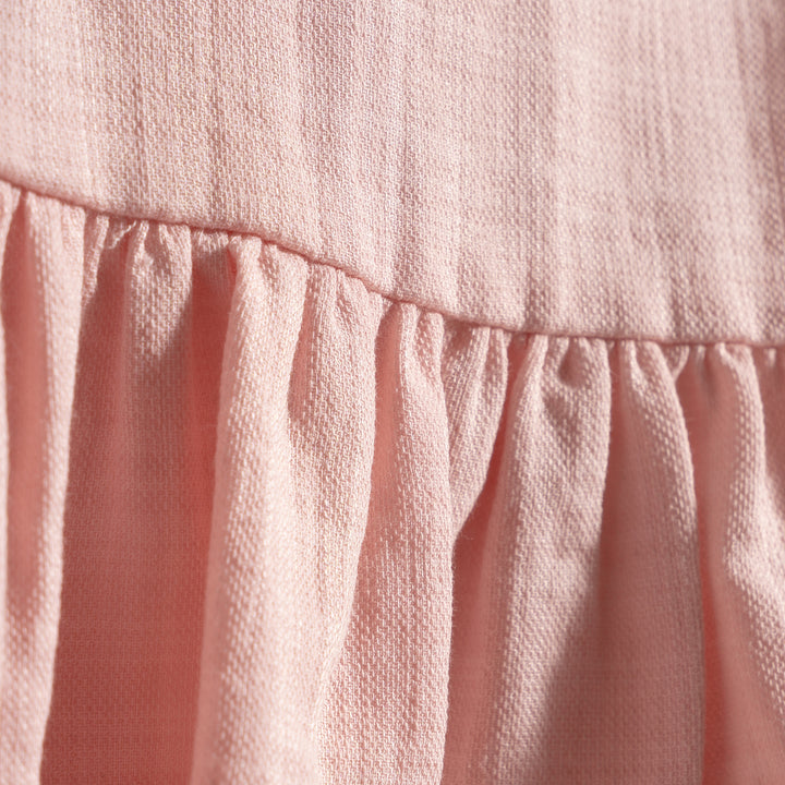 Poney Girls Cotton Candy Checked Puffy Short Sleeve Blouse