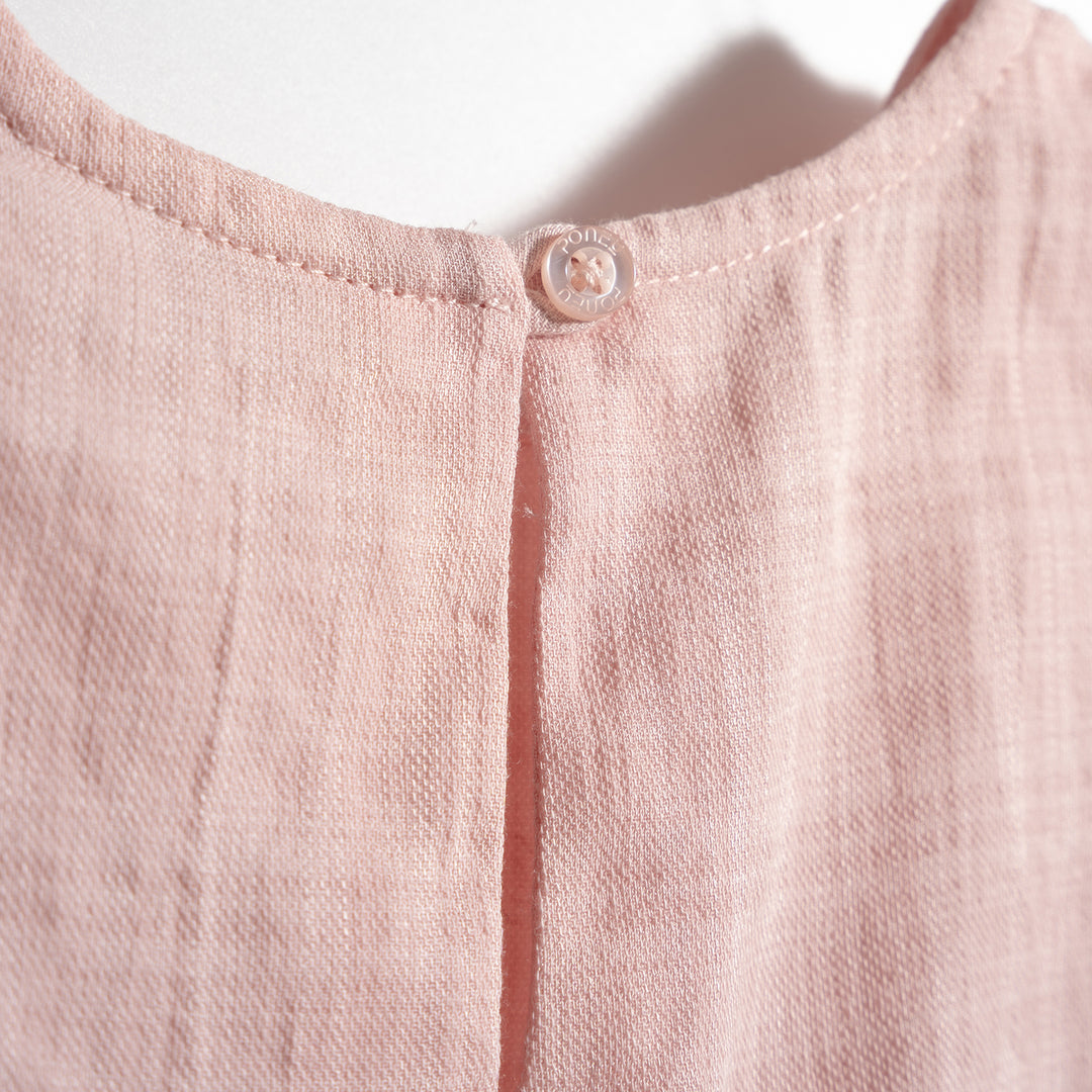 Poney Girls Cotton Candy Checked Puffy Short Sleeve Blouse