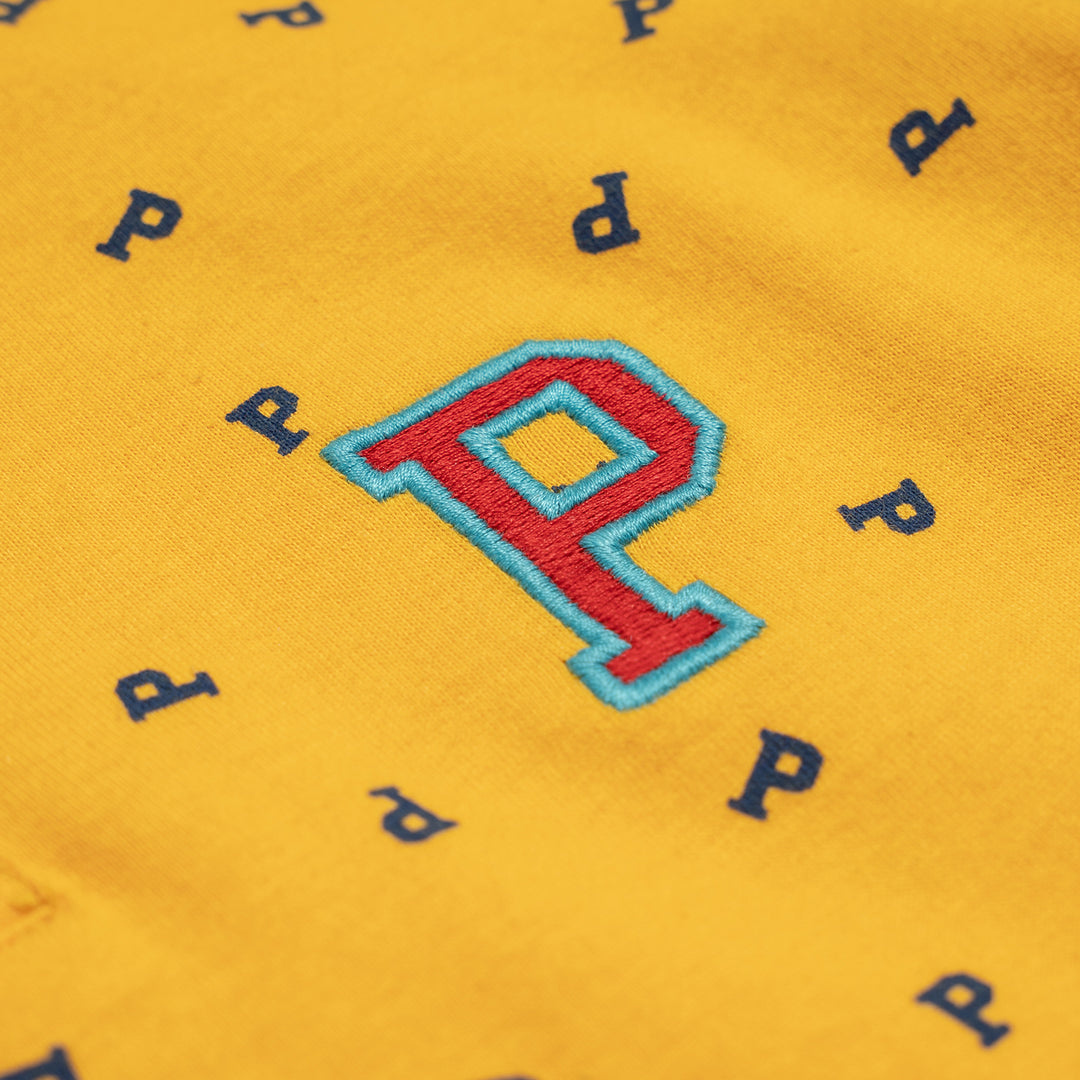 Poney Yellow Printed Poney Logo Short Sleeve Polo