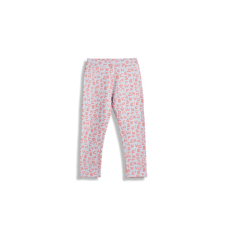 Poney Girls Light Purple Alphabet Leggings