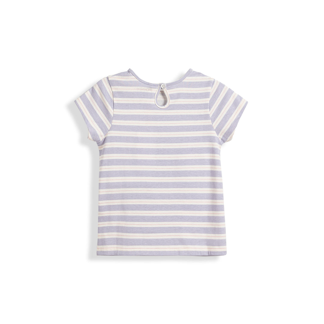 Poney Girls Purple Heather Round Neck Short Sleeve Tee
