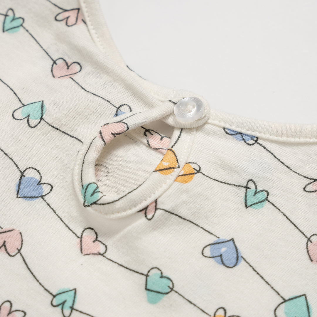 Poney Girls Love Line Round Neck Short Sleeve Tee