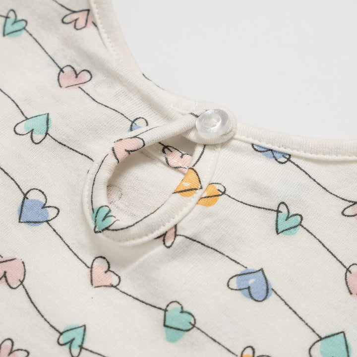 Poney Girls Love Line Round Neck Short Sleeve Tee