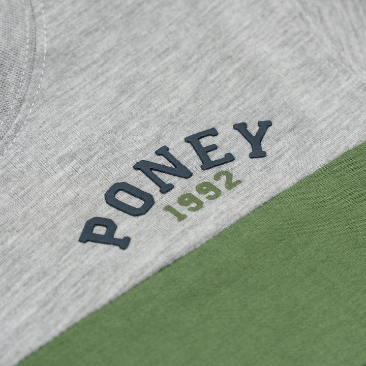 Poney Boys Melange Colour Blocking Short Sleeve Tee