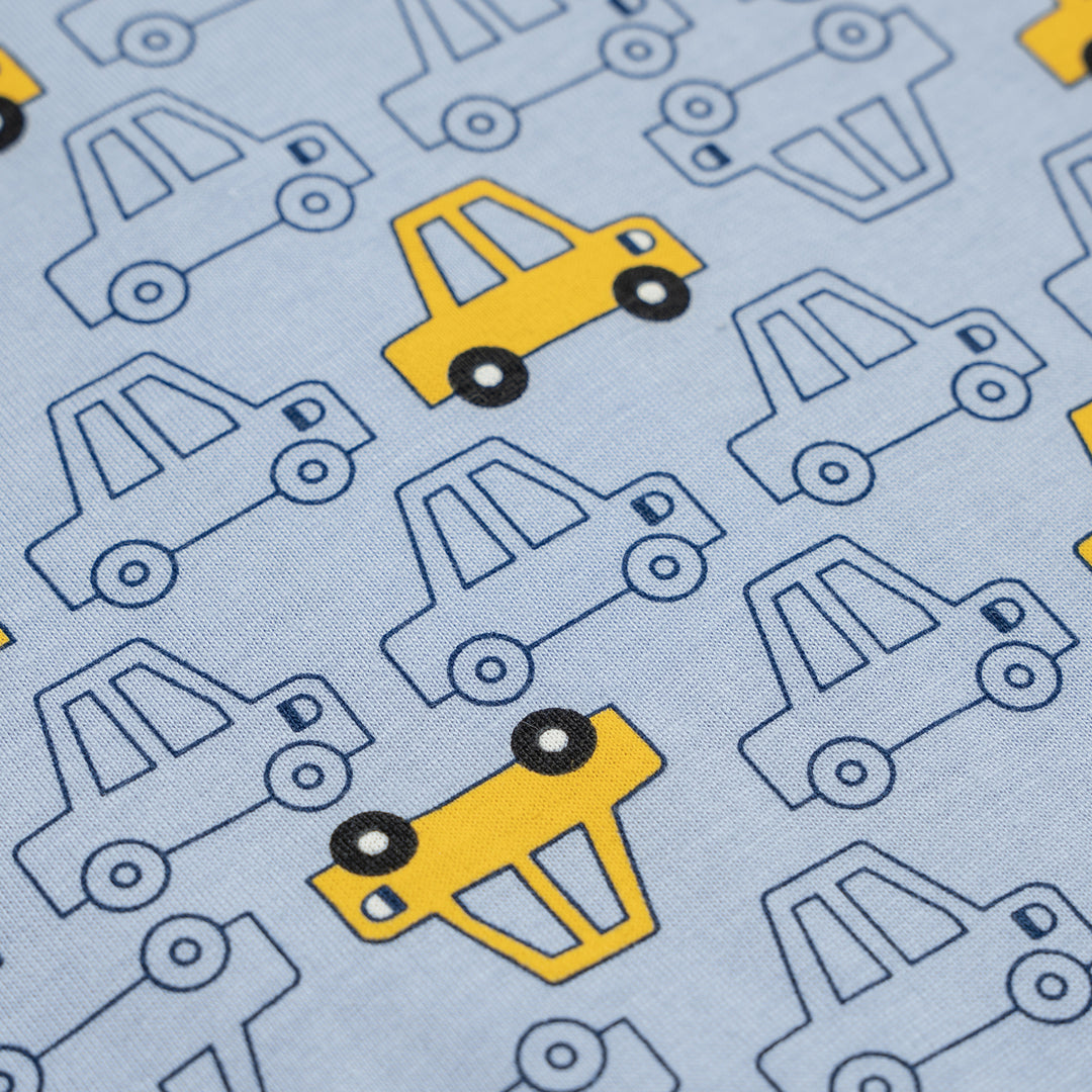 Poney Boys Blue Car Full Printed Short Sleeve Tee