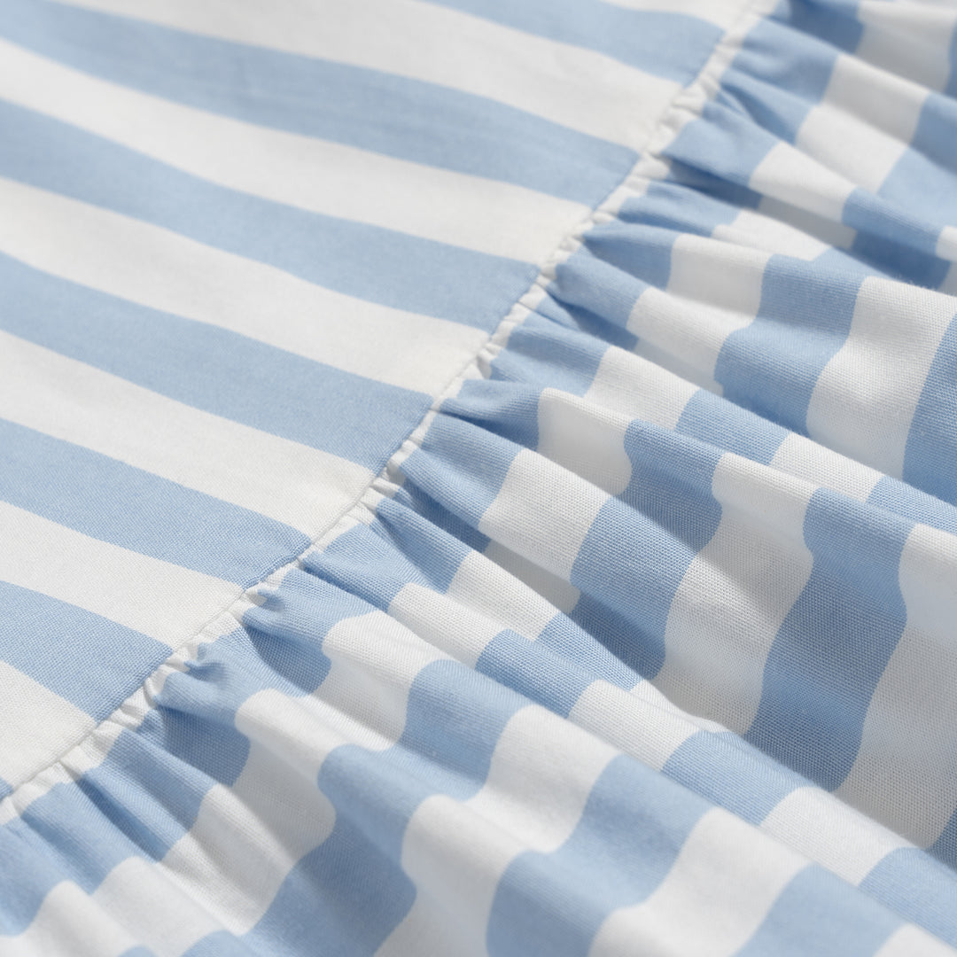 Poney Girls Corydalis Cotton Striped Sleeveless Dress