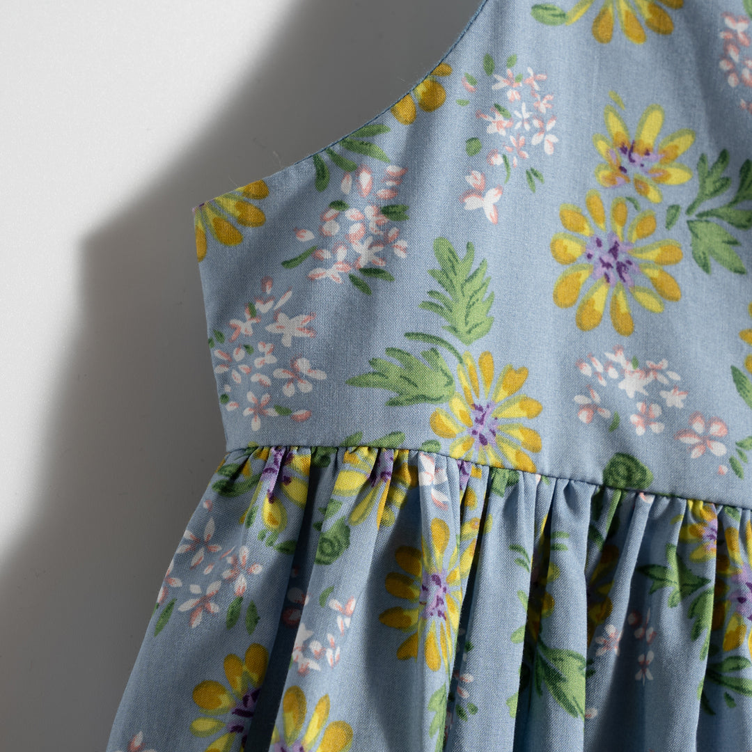 Poney Girls Nostalgic Allure Printed Cotton Sleeveless Dress