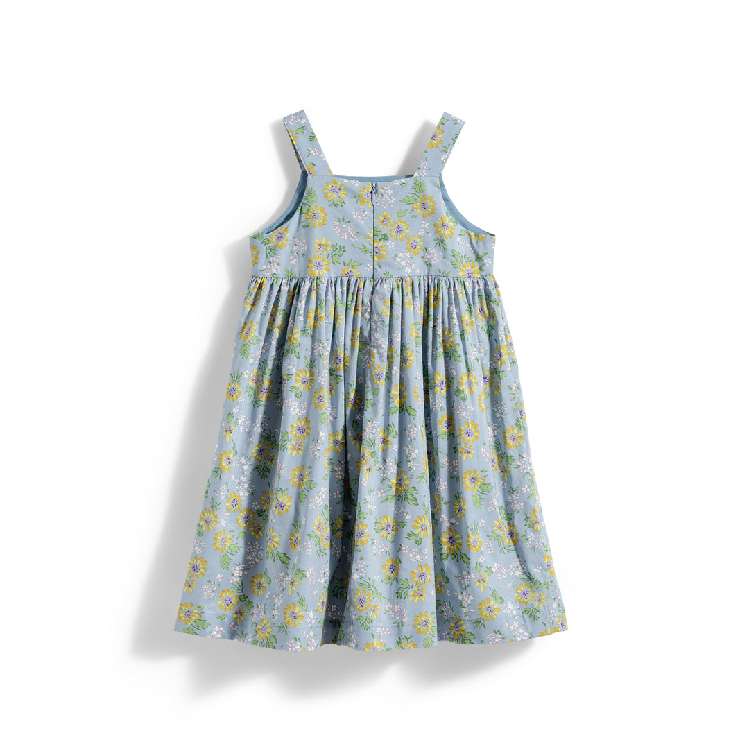 Poney Girls Nostalgic Allure Printed Cotton Sleeveless Dress