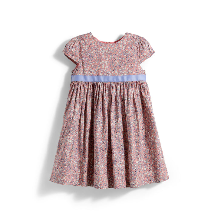 Poney Girls Mauveglow Floral Printed Short Sleeve Dress