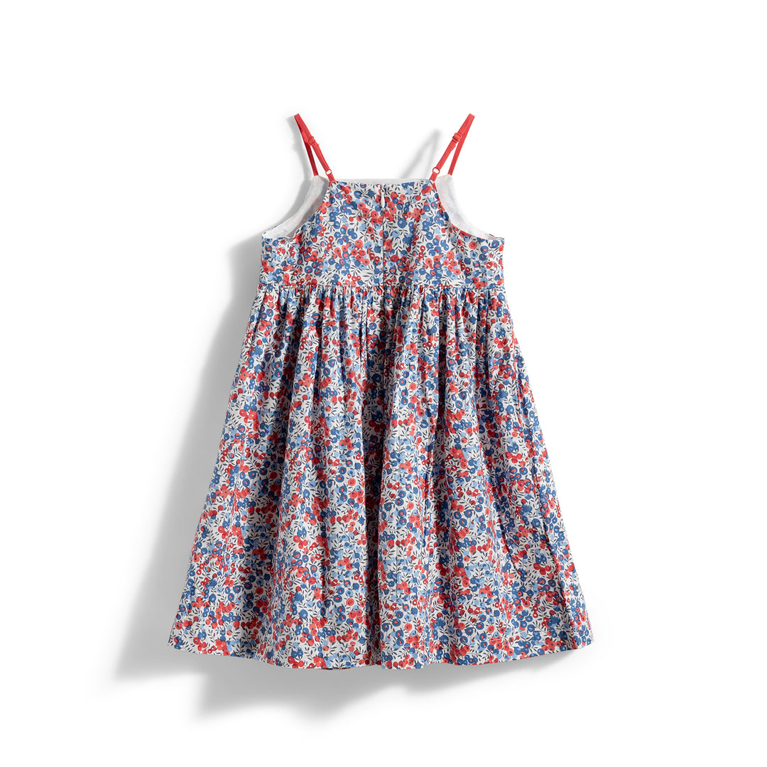 Poney Girls Vibrant Hues Floral Printed Sleeveless Dress
