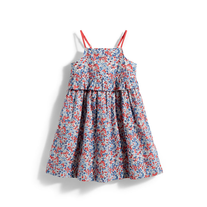 Poney Girls Vibrant Hues Floral Printed Sleeveless Dress